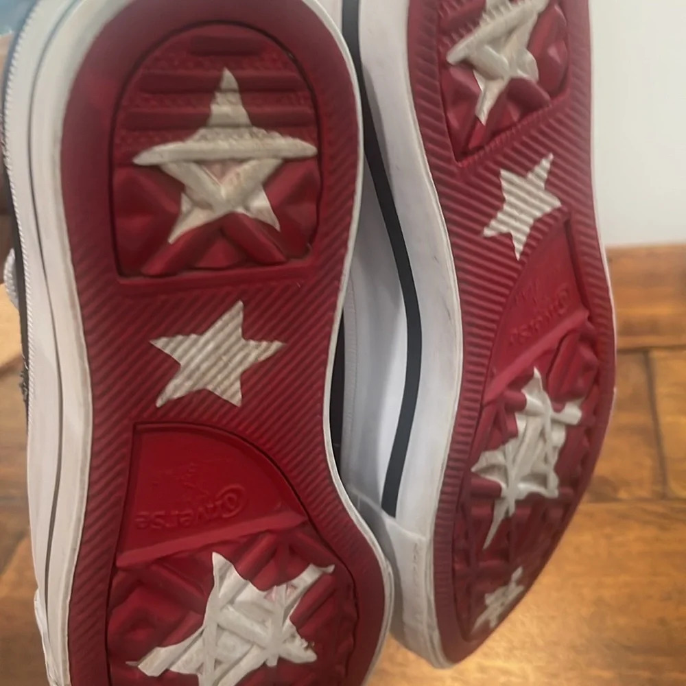 RARE Converse One Star Platform Ox sneakers 564031C black red bottom soles 5.5 - Picture 3 of 17
